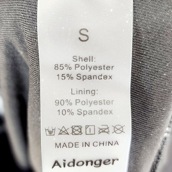 Polka Dot Ruffle One-Piece Swimsuit With Wrap Tie - Aidonger Size S Navy White - Picture 3 of 10